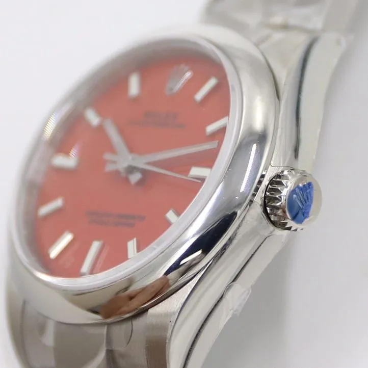EW Oyster Perpetual Rolex1:1replica watch coral red plate 31MMsteel bracelet model m277200-0008braceletlive photos