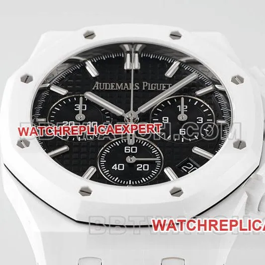 Audemars Piguet1:1replica watch APS factory Royal Oakblack dial mechanical white steel bracelet model 26240caseback live photo