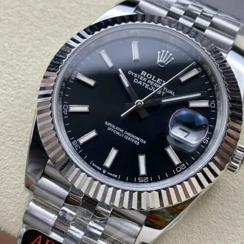 top-tiersuper cloneAR Return of the King Rolexblack dial Oyster Perpetual Datejust41 series men's watch side view