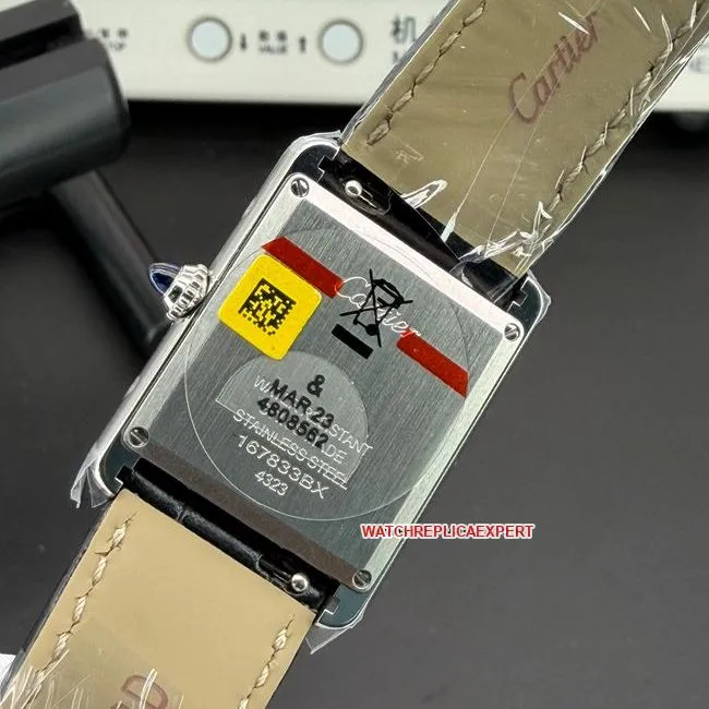 top-tier watch AF Factory tank Cartierwhite dial leather braceletclasplive photos