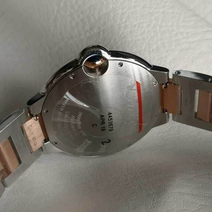 top-tier watch Cartier men's brown dial blue balloon series mechanical watch front view
