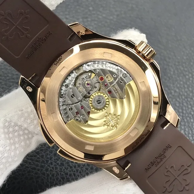 ZF Factorytop-tier watch Patek Philippe men's brown plate brown belt Aquanaut series watch leather strap picture