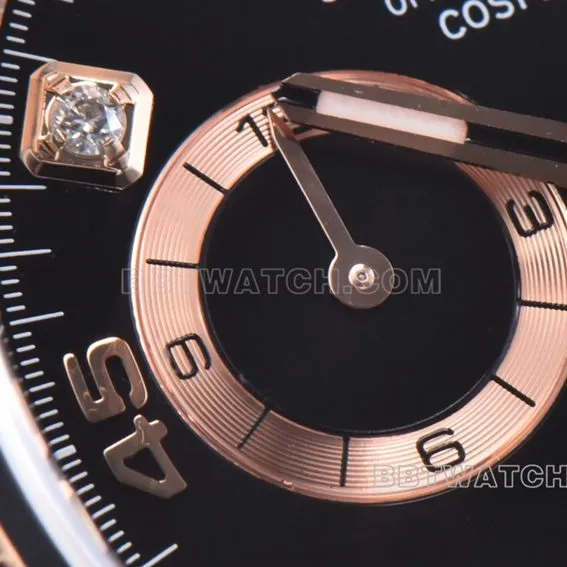 C Factory RolexDaytona1:1super clonerose gold black diamond plate m116515ln-0057front live photo