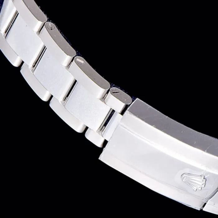 top-tier watch Rolex men's green dialsteel bracelet watch clasp picture