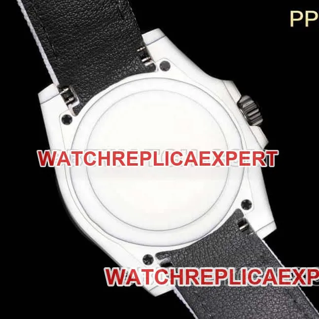 PPM factory Rolex Submariner top-tier replicablack dial carbon fiber 3135 white leather strap caseback live photo