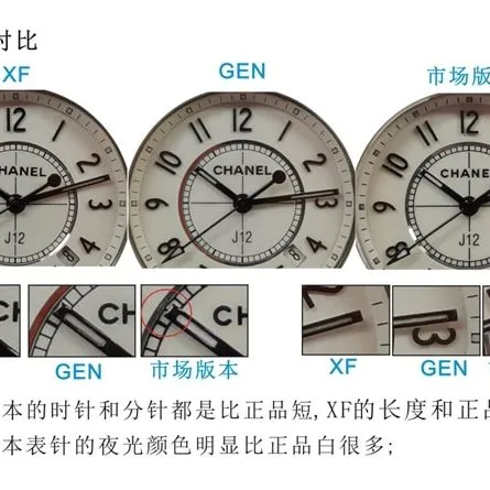XFChanelJ12 series ceramicreplica watch genuine and fake comparison evaluation details comparison chart