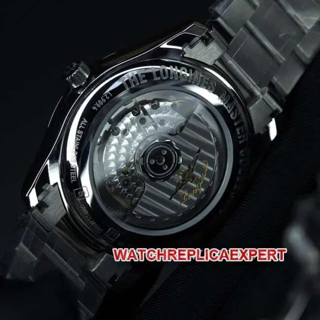 GS Factory Longines Top Watch Longines Master Collection Men's White Dial Steel Strap Automatic Mechanical Watch Clasp Image