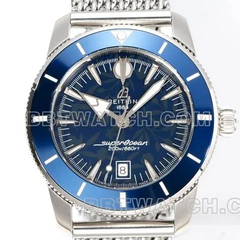 watch BLS factory super ocean culture Breitlingblue dial steel braceletside live photo