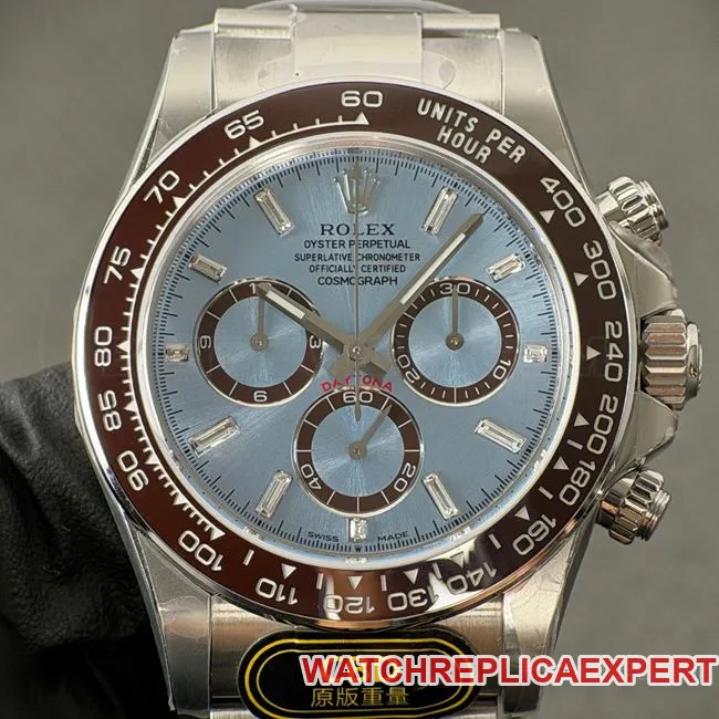 CBD factory 1:1replica watch RolexDaytona ice blue dialsteel bracelet4131clasplive photos