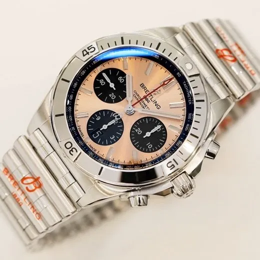 GF Factorytop-tier watch Breitling men's gold plate steel bracelet watch movement picture