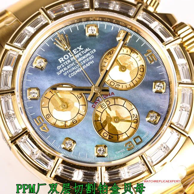 collectible watch DaytonaPPM factory Rolex black mother-of-pearl dial 4130 mechanical braceletlive photos