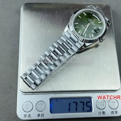 GM Factory Rolex Day-Date Ultra A Green Dial m228236-0008 Front Actual Photo