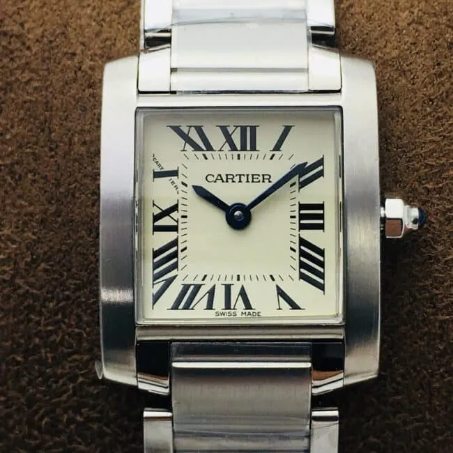top-tier market's highest version Cartier French tank ladies quartz watch front view