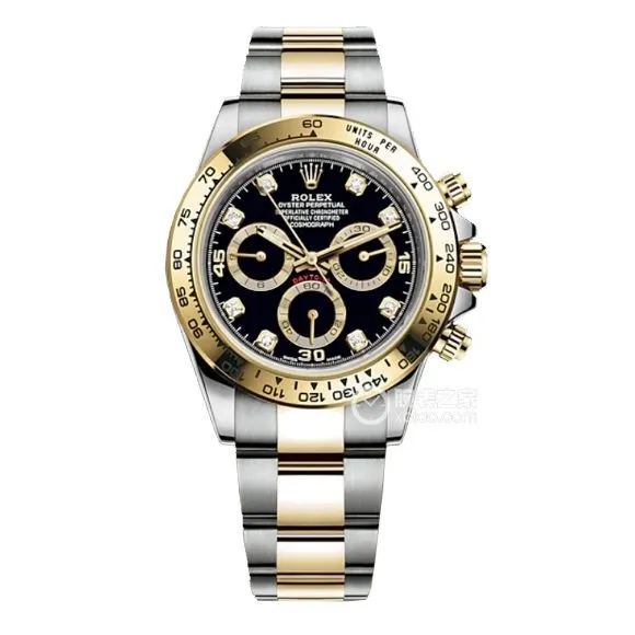Factory C Rolex Daytonatop-tier 1:1super cloneblack dial gold steel bracelet model m116503-0011side live photo