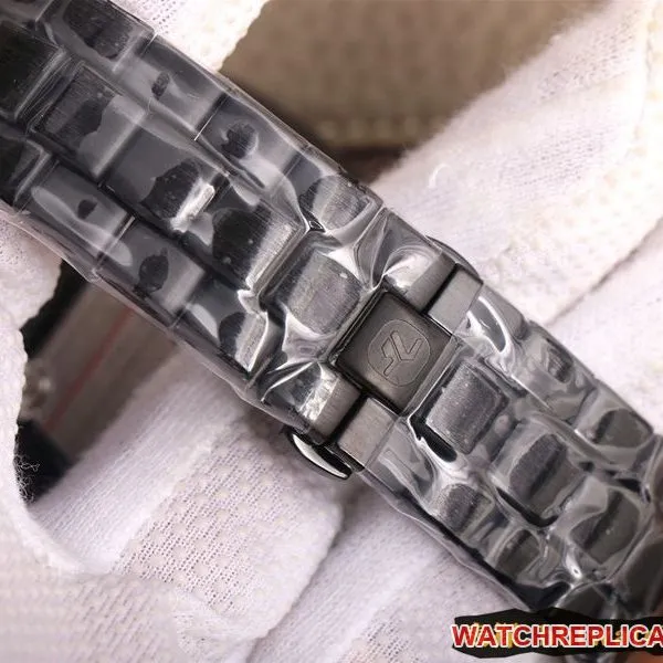 Seven day display five watch all black super cool hollow SEVENFRIDAY/automatic movement fashion men's watch Swiss steel bracelet large dial side view