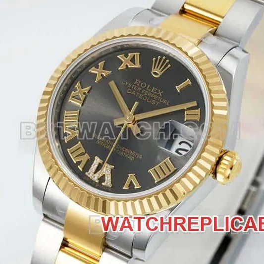 ARF FactoryRolex log top-tier 1:1high-quality replicablack dial31mm gold triple link 278273side live photo
