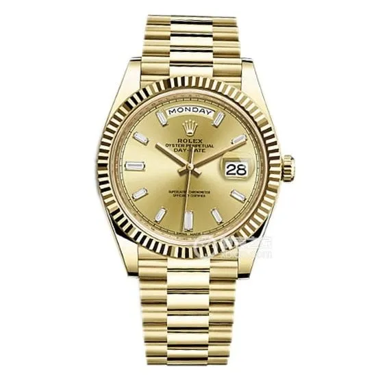 GM FactoryRolexDay-Date type top-tier 1:1super champagne tray m228238-0005braceletlive photos