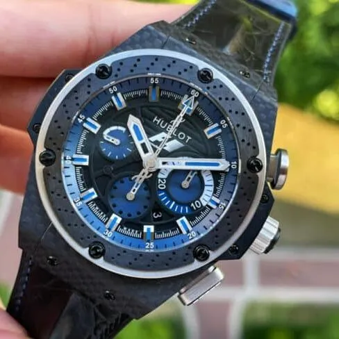 top-tier replicaV6 factory Hublot track blue storm 48MM king supreme series men's watch bracelet picture
