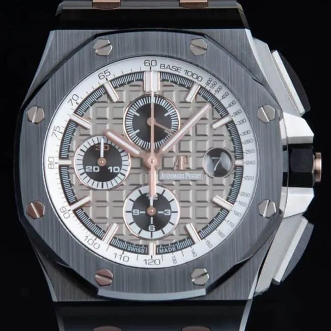 High-quality APFblack dial Audemars PiguetRoyal Oak gray plate offshore 26400 watch from a major manufacturer is the ultimate watch to eliminate fake movement pictures at a glance