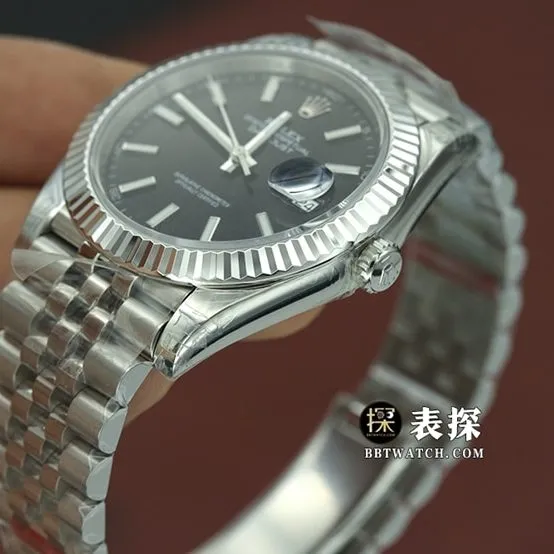 VSRolex men's factory high-quality replicablack dial log 41MM watch m126334-0018side live photo