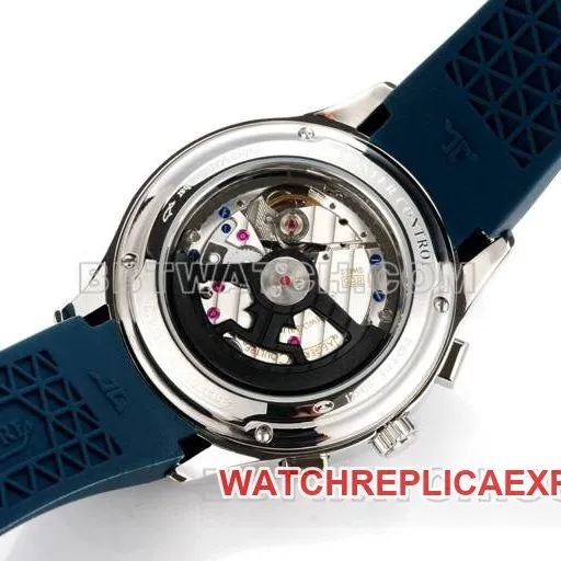 top-tier watch Beichen Jaeger-LeCoultreblue dial mechanical blue rubber caseback live photo