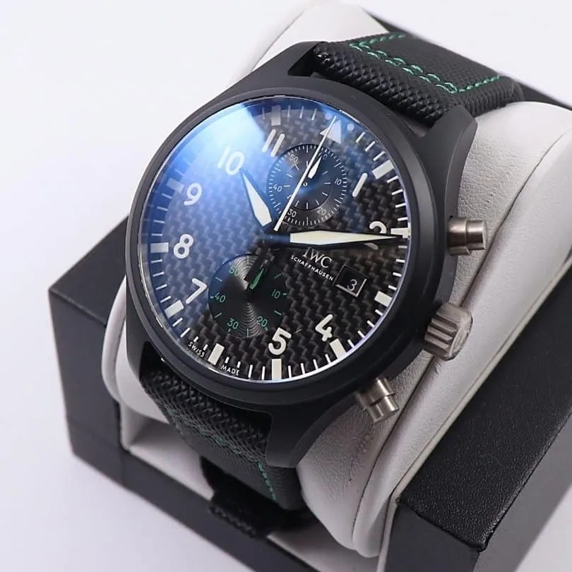 IWC watch pilot series watch TOP GUN naval air combat unit chronograph watch detail shots