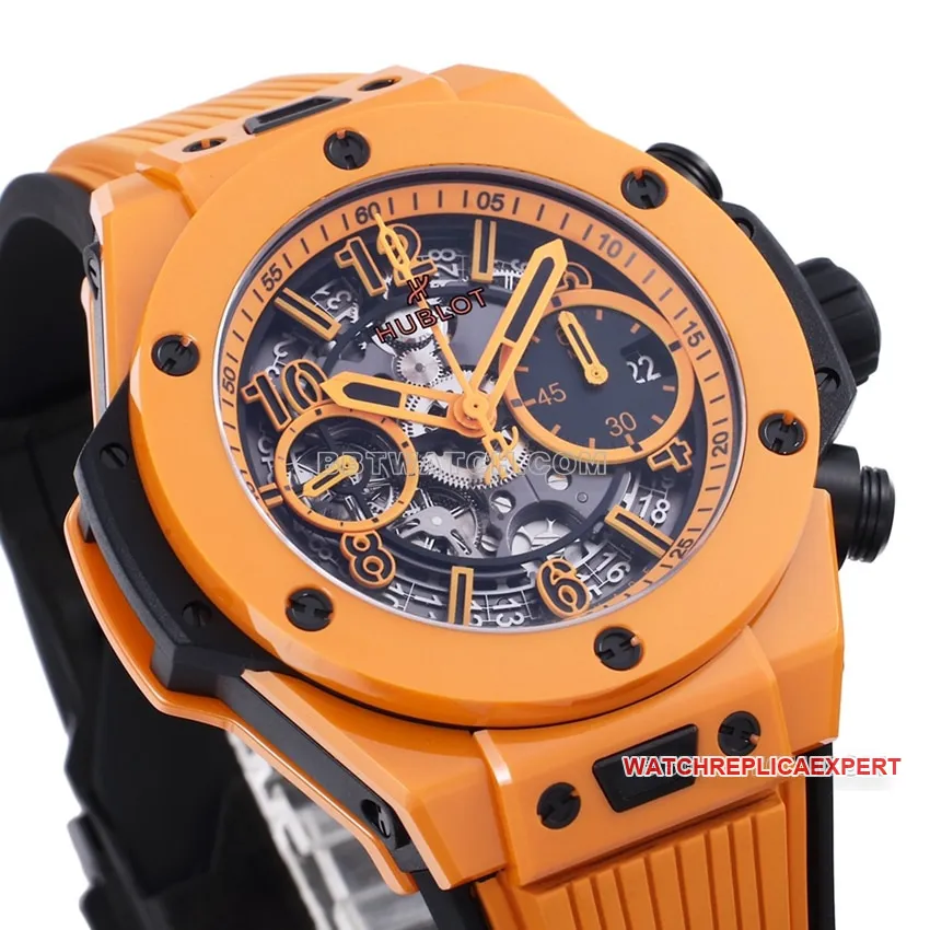 BBF factory Hublotsuper hollow plate orange rubber model 441.CU.5910.RXside live photo