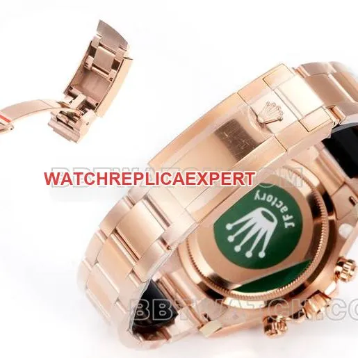 1:1replica watch RolexJF factory Daytonarose gold disc rose gold case 4131 mechanical steel braceletcaseback live photo