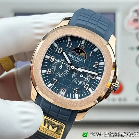 PPM factory top-tier watch Patek PhilippeAquanautblue dial5261caseback live photo