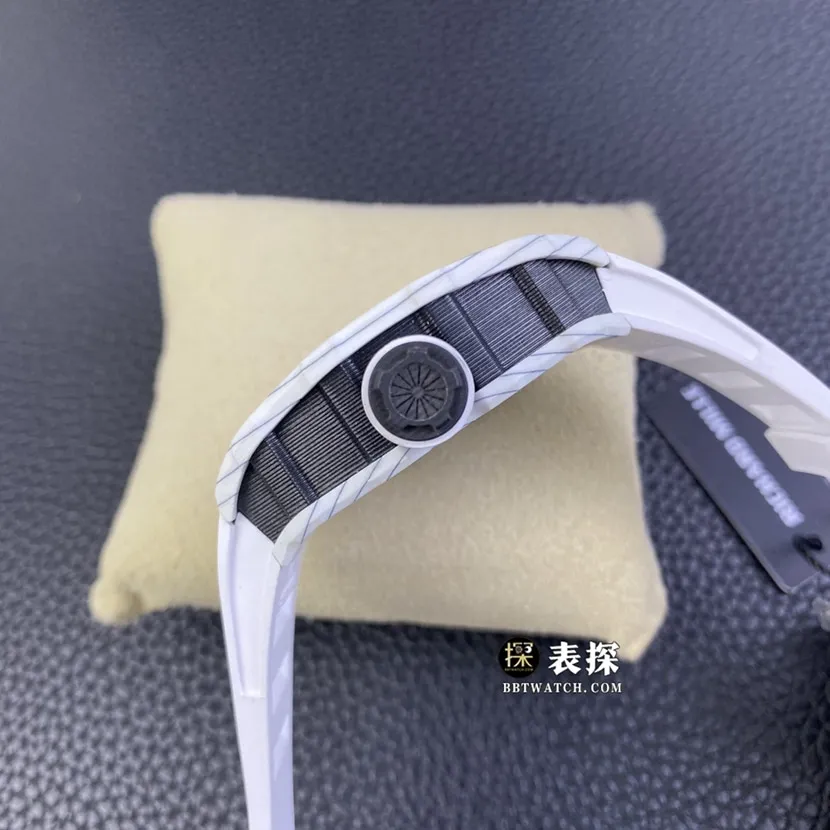Richard Mille men's RM 12-01top-tier 1:1high-quality watch men's hollow disc rubber model pictures and prices caseback live photo