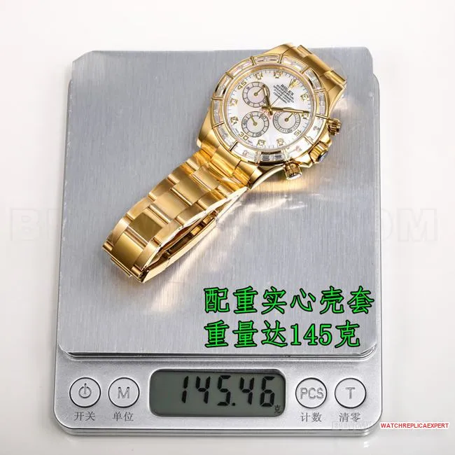 top-tier watch DaytonaPPM factory Rolex white mother-of-pearl dial 4130 mechanical clasplive photos