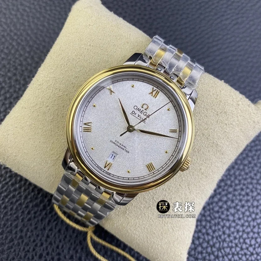 KY factory Omega De Ville watch men's silver dialsteel bracelet model pictures and prices caseback live photo