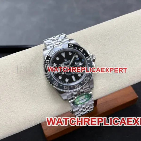 Rolex collectible watch ARF FactoryGMT-MasterGMT black and gray circle 3285movementside live photo
