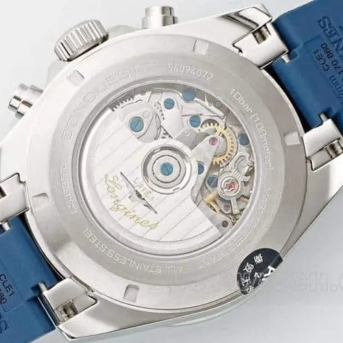 AFLongines Concast stop-tier 1:1super blue dial rubber style L3.835.4.91.2caseback live photo