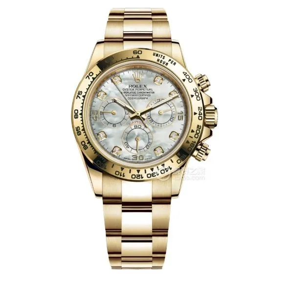 Factory C Rolex Daytona mother-of-pearl disc yellow goldsteel bracelet model m116508-0007braceletlive photos