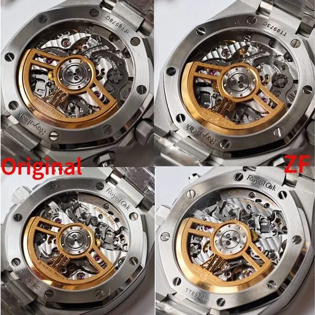 ZF FactoryAudemars PiguetRoyal Oaksilver dialchronographtop-tier watch 26240 comparison Genuine difference front live photo