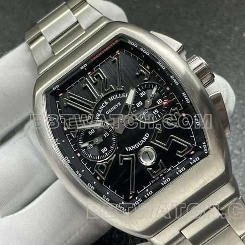 collectible watch ABF factory Frank Muller V45black dial steel braceletcaseback live photo