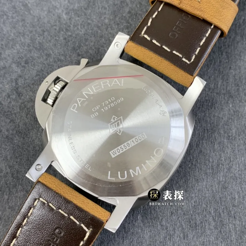 TTF factory Panerai Lumino watch men's white dialleather strap model pictures and prices front live photo