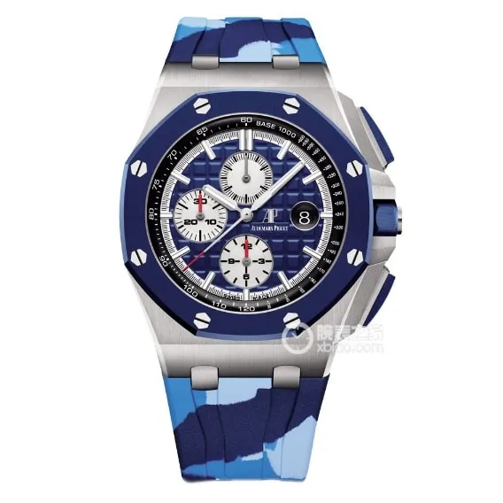 TW factory Audemars PiguetRoyal Oak offshore top-tier 1:1high-quality replicablue dial rubber model 26400caseback live photo