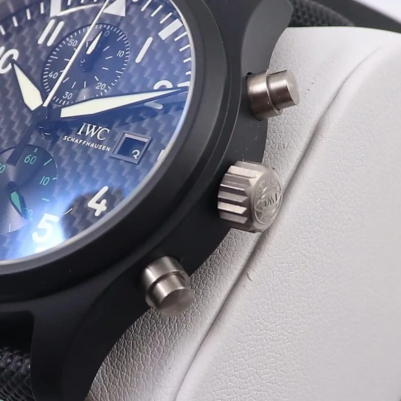 IWC watch pilot series watch TOP GUN naval air combat unit chronograph watch clasp picture