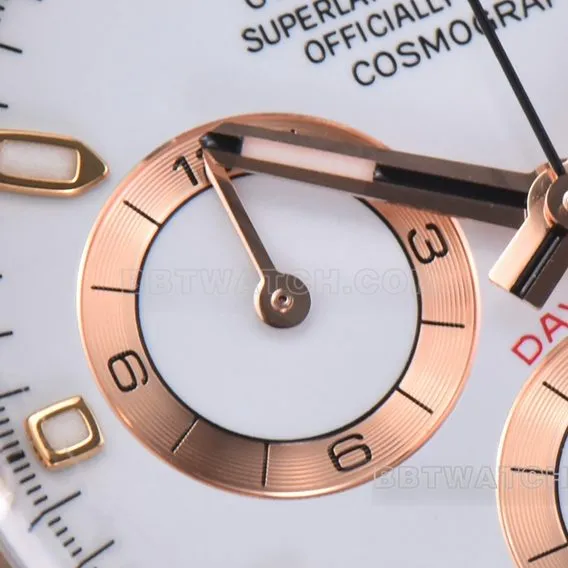 Factory C RolexDaytonatop-tier 1:1high-quality replicawhite dialrose goldsteel braceletm116505-0010front live photo