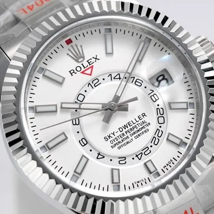Top-tier replicaRolex men's white dialsteel bracelet Navigator series fully automatic movement watch clasp picture
