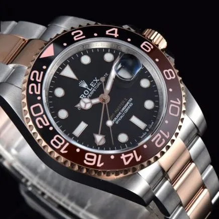 top-tier replicaVRolex indirect black dialGMT-MasterGMT full series watch side view