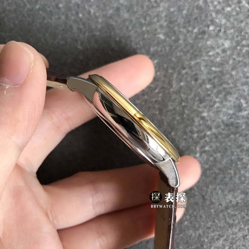 Omega Diefei top-tier watch men's champagne gold plate yellow goldleather strap model pictures and prices braceletlive photos