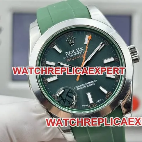 collectible watch magnetic type VS FactoryRolexgreen dial green rubber caseback live photo
