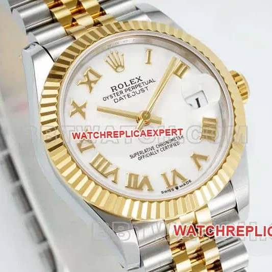 ARF FactoryRolex log 1:1super clonewhite dial31mm gold five-grid chain link278273side live photo