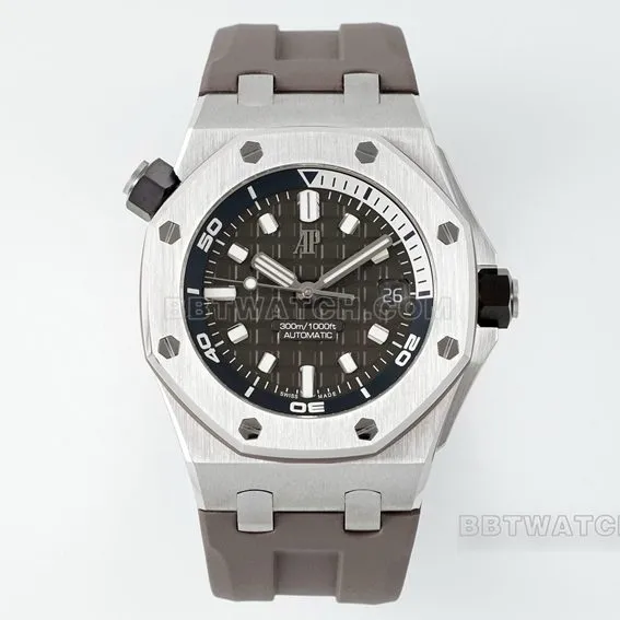 APS factory Audemars PiguetRoyal Oak offshore top-tier 1:1high-quality gray plate rubber model 15720ST.OO.A009CA.01side live photo