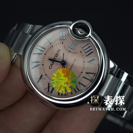 AF FactoryCartier blue balloon top-tier 1:1super watch ladies pink dial blue needle steel bracelet model pictures and prices overall live photos