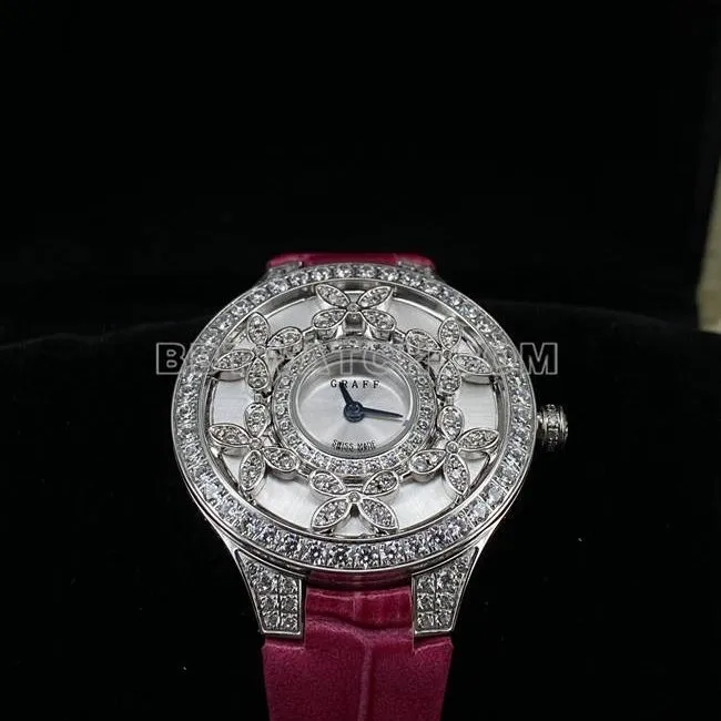 top-tier watch Graf VCA factory sapphire crystaldiamond33mmquartz movementfront live photo