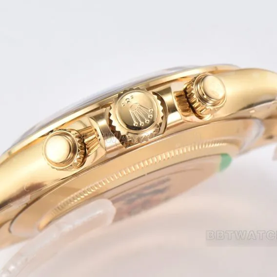 Factory C RolexDaytonasuper mother-of-pearl disc yellow goldsteel bracelet model m116508-0007caseback live photo
